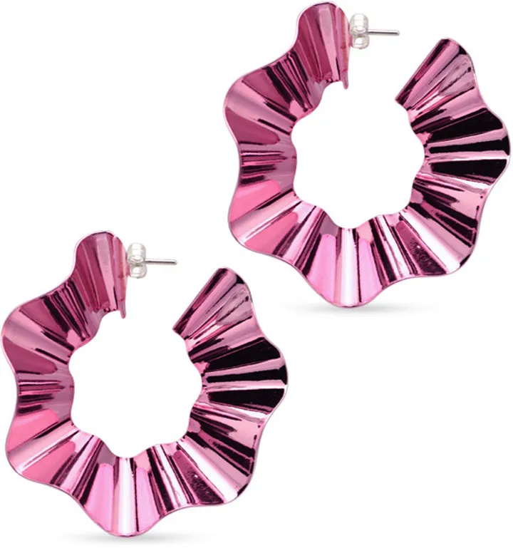 Large Ravioli Earrings (Pink)