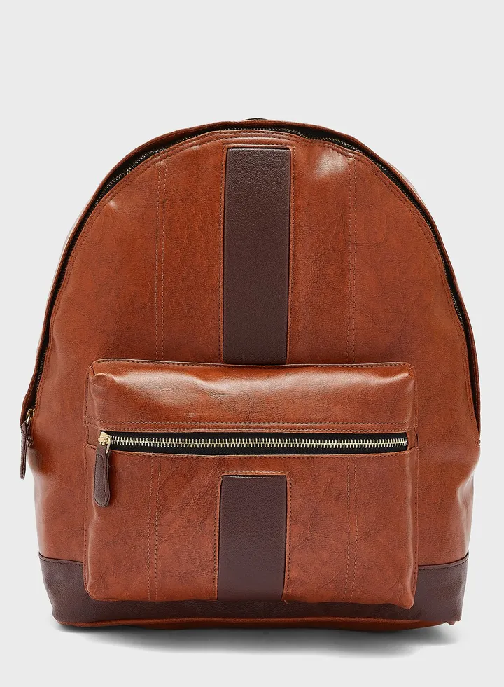 Faux Leather Backpack