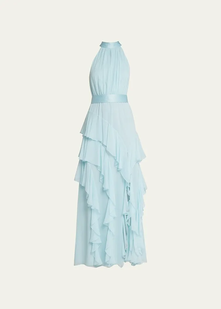 Emelia Chiffon Halter Gown