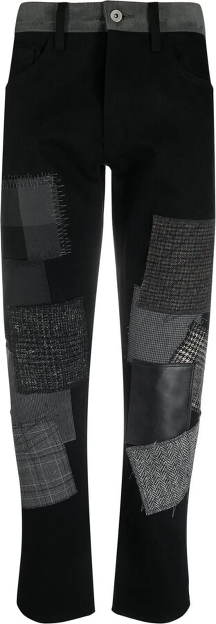 Patchwork Straight-Leg Trousers