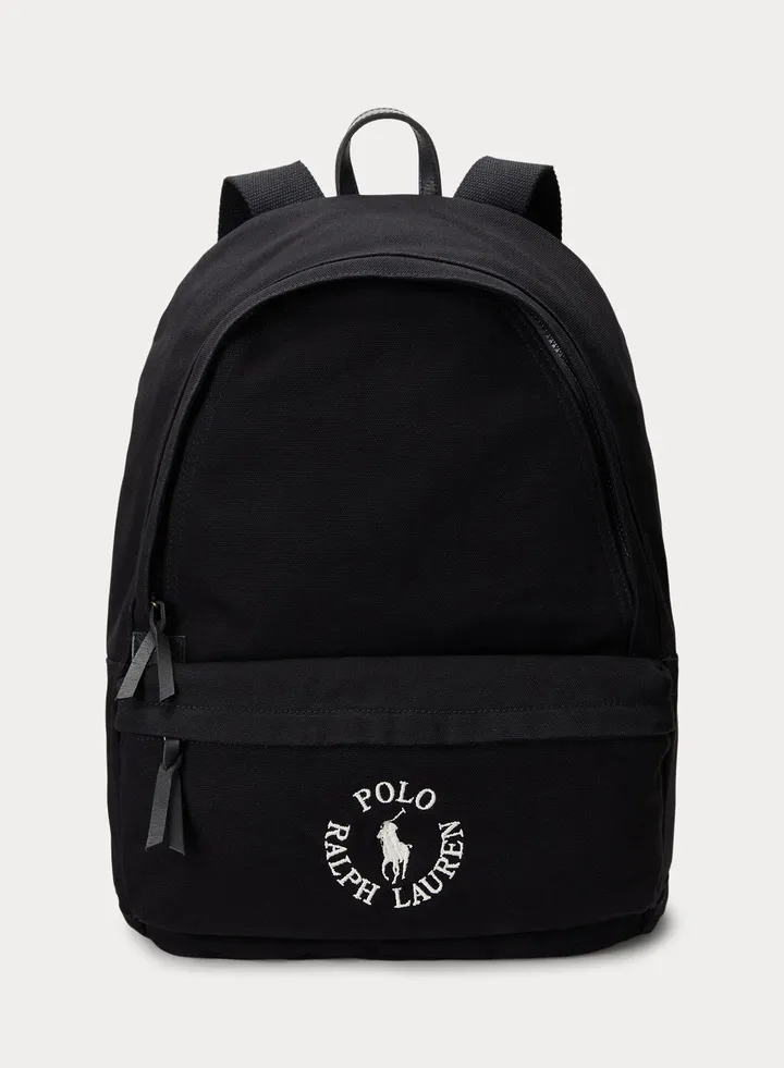 Logo-Embroidered Canvas Backpack