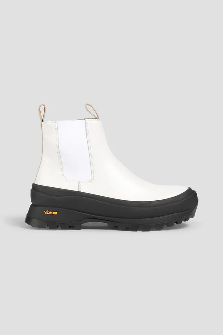 Two-tone leather Chelsea boots