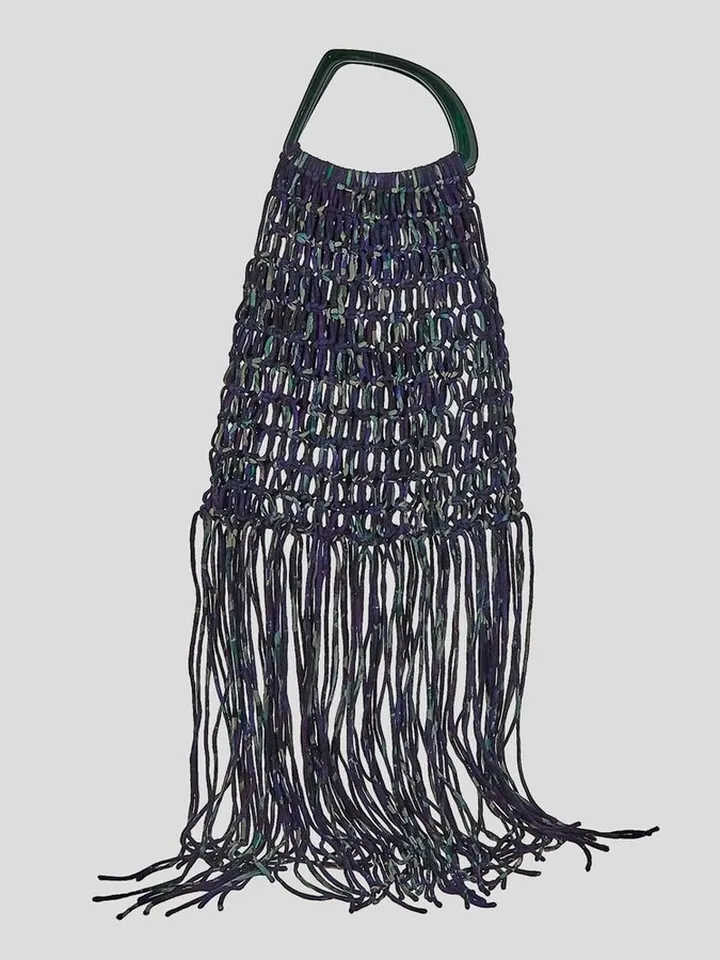 Dries Van Noten Fringe Detailed Knitted Handbag