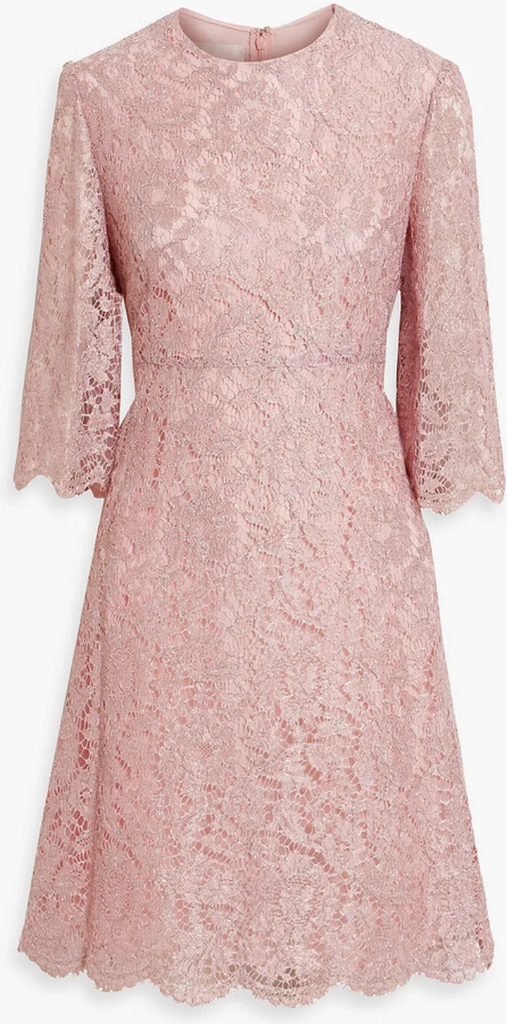 Macramé lace mini dress