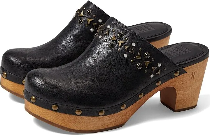 Frye Jessica Studded Clog (Black) Women's Shoes