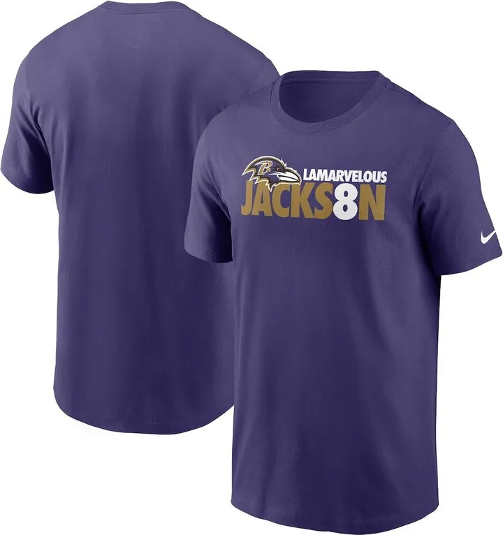 Men's Nike Lamar Jackson Purple Baltimore Ravens Player Graphic T-shirt