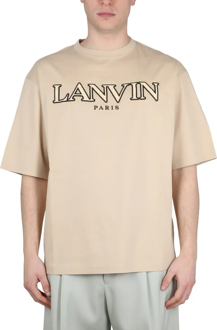 T-shirt With Logo Embroidery