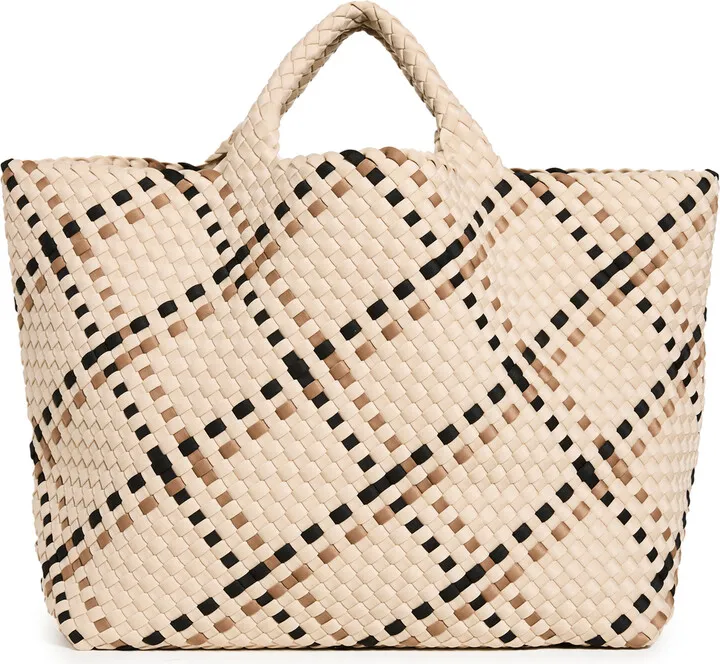 Naghedi St Barths Plaid Large Tote