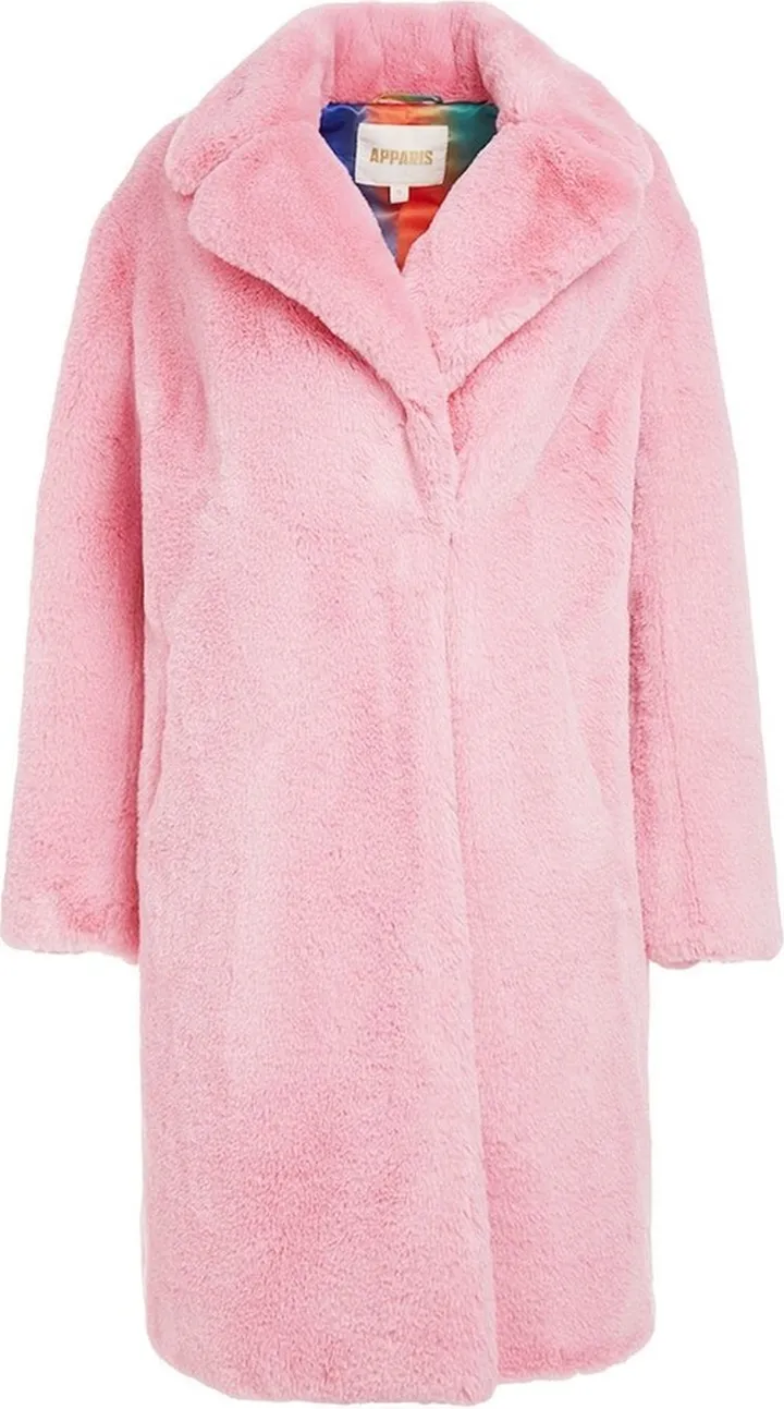 Faux-Fur Single-Breasted Coat