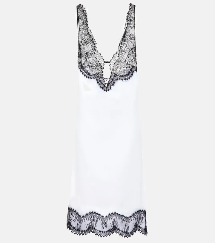 Easy lace-trimmed slip dress