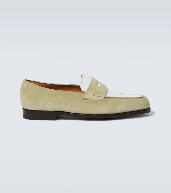 Lopez leather and suede loafers