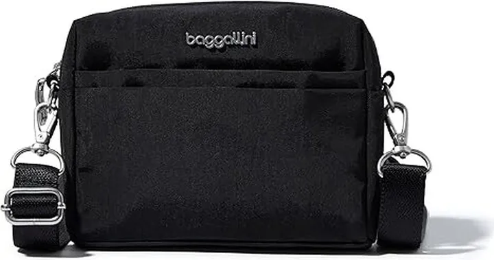 Baggallini 2-in-1 Convertible Belt Bag (Black) Bags