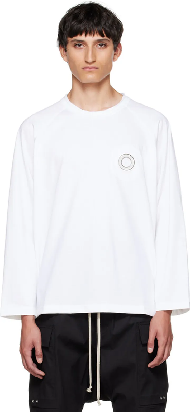 Craig Green White Eyelet Long Sleeve T-Shirt