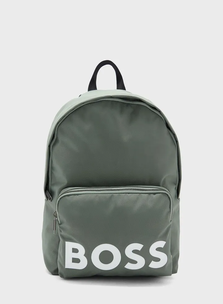 Logo Zip Through Backpack