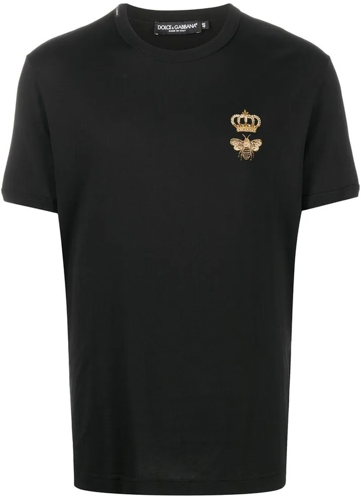crown embroidered T-shirt