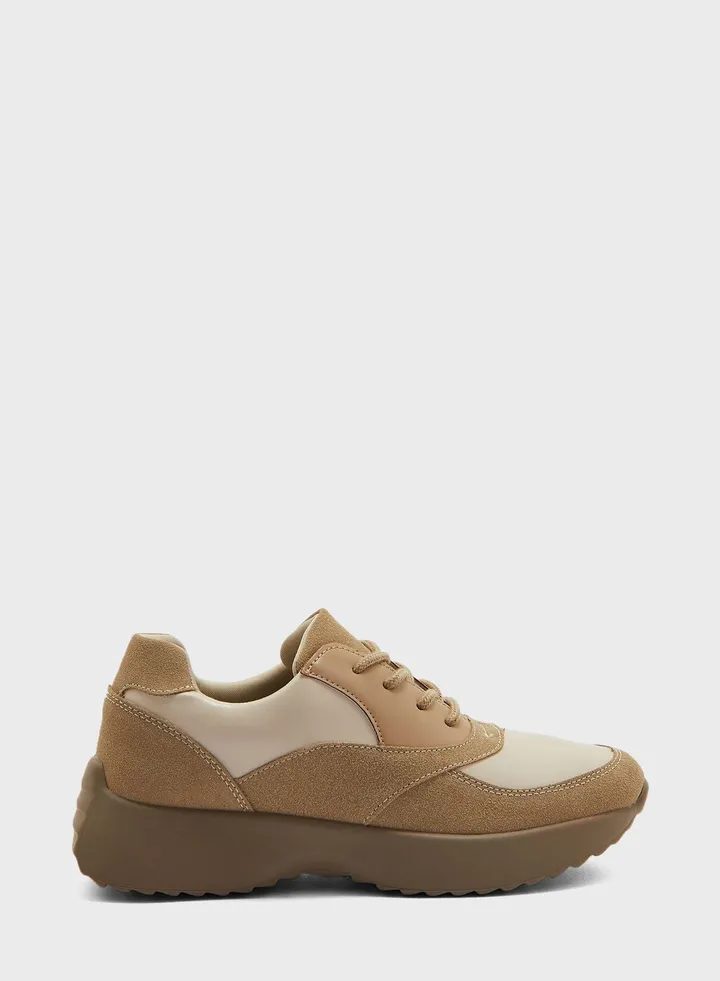 Colourblock Chunky Heel Sneaker