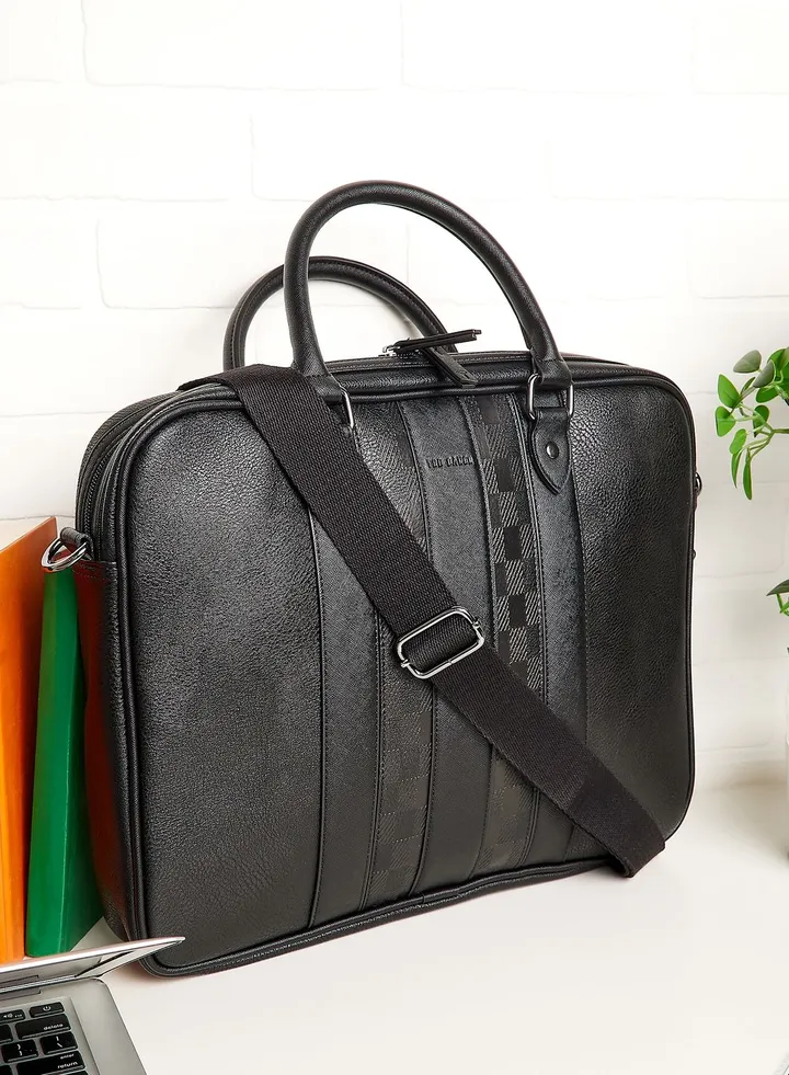 Waymon House Check Pu Document Bag