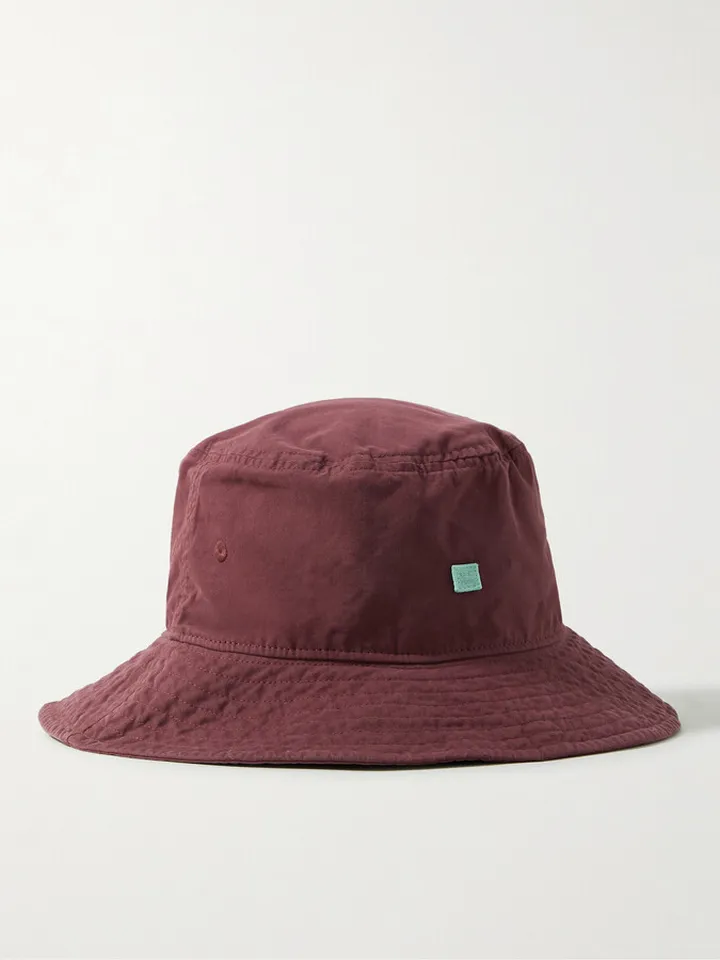 Logo-Embroidered Appliquéd Cotton-Twill Bucket Hat