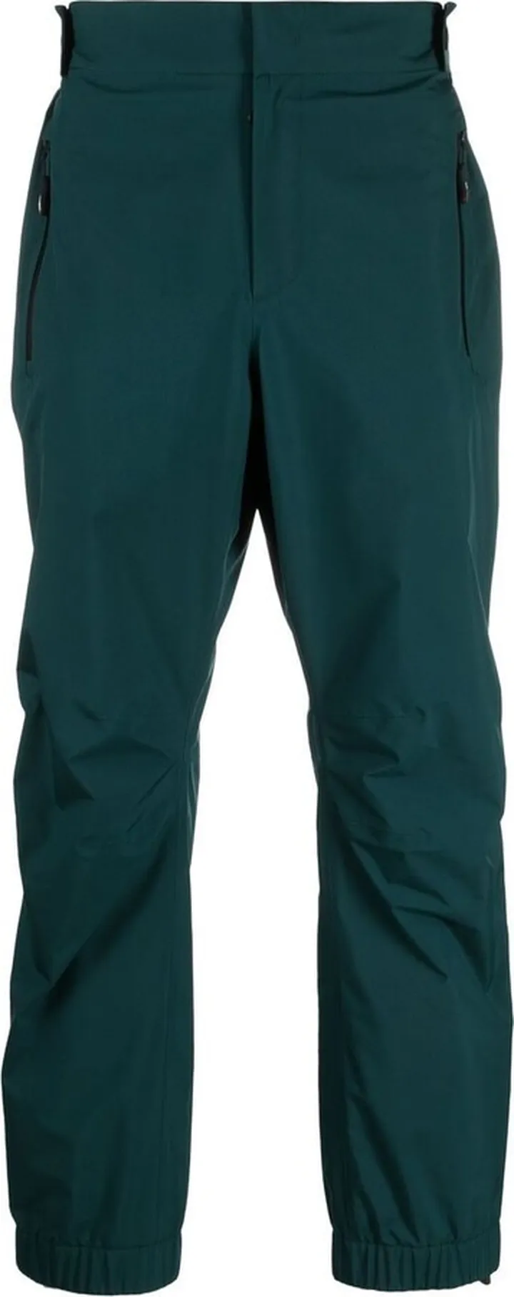Elasticated-Waist Straight-Leg Trousers