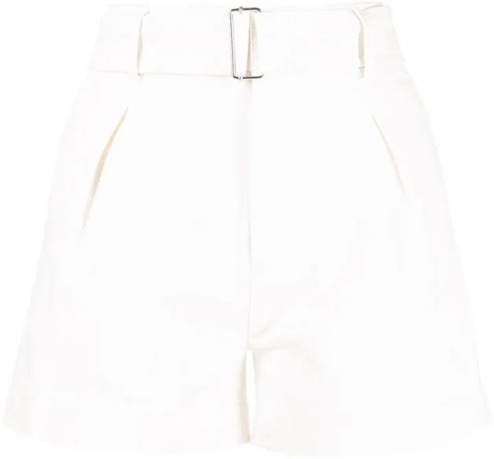 Belted Cotton Shorts