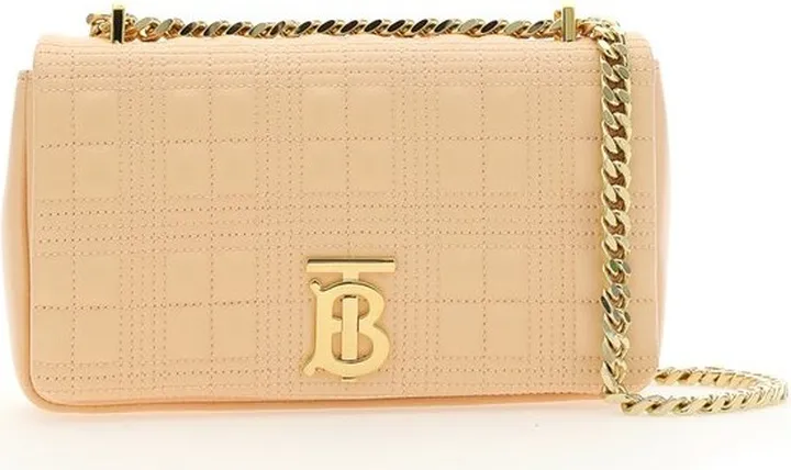 Burberry Lola Quilted Logo Plaque Small Crossbody Bag