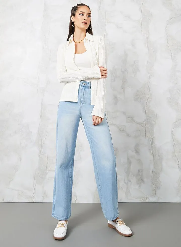 High Rise Wide Leg Jeans