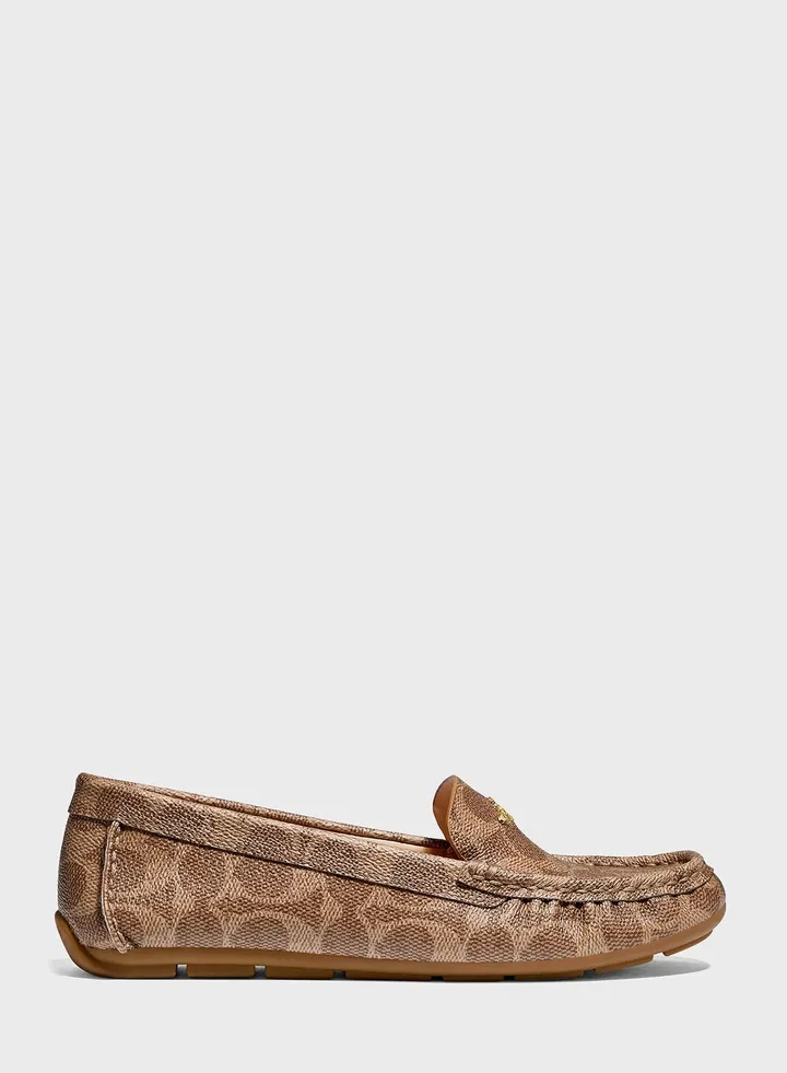 Logo Detailed Moccasins
