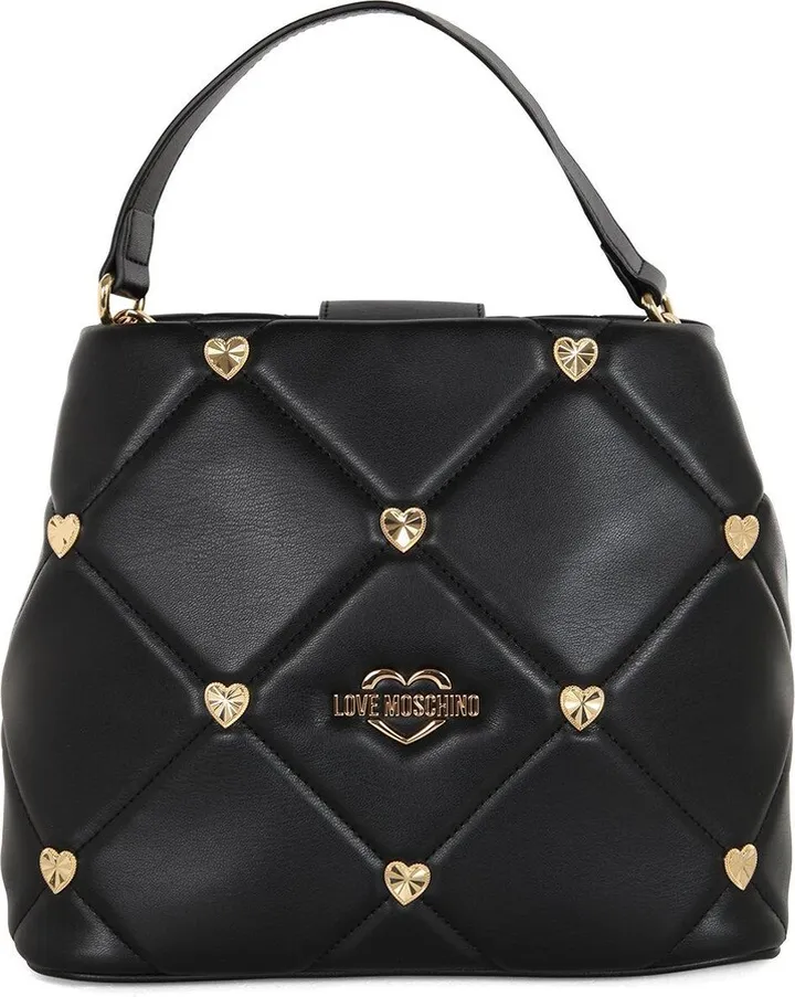 Heart Stud Embellished Tote Bag