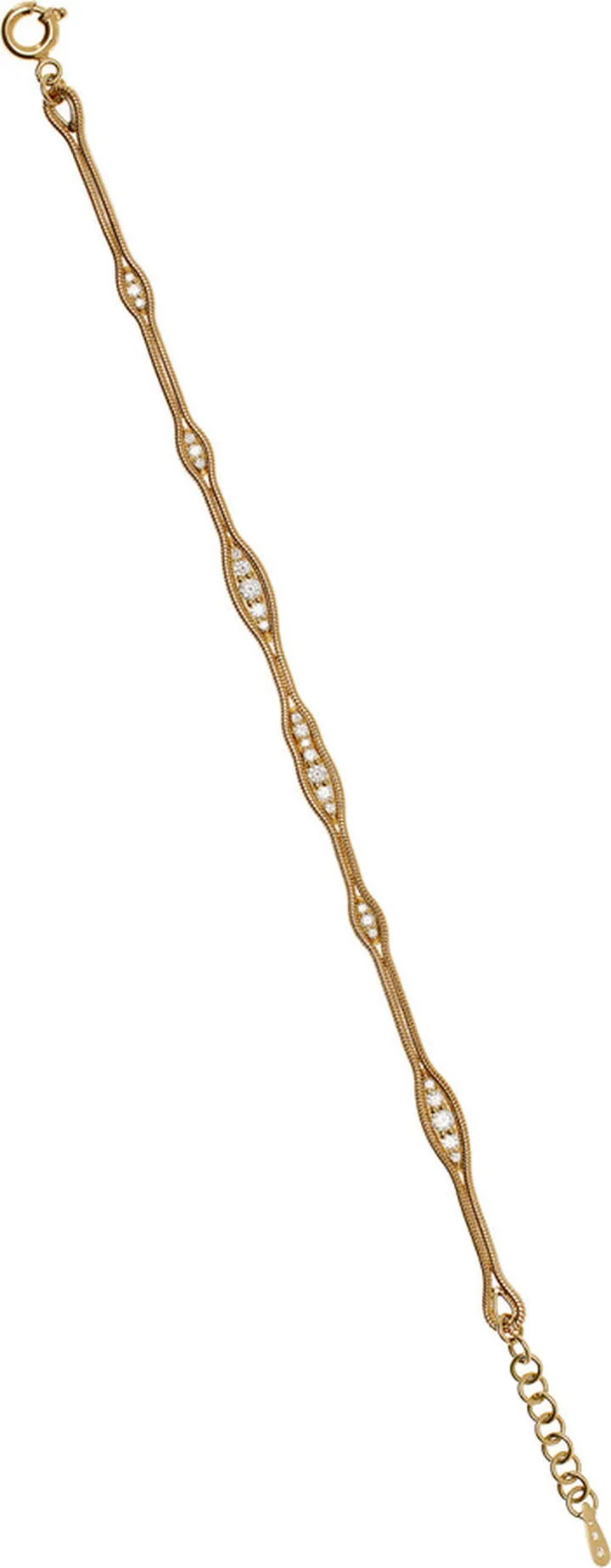Women's The Fluid Diamonds 18K Yellow Gold and Diamond Bracelet