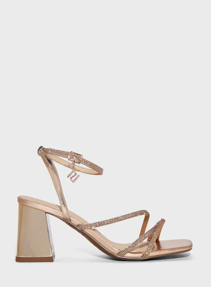 Wide Strappy Heeled Sandals