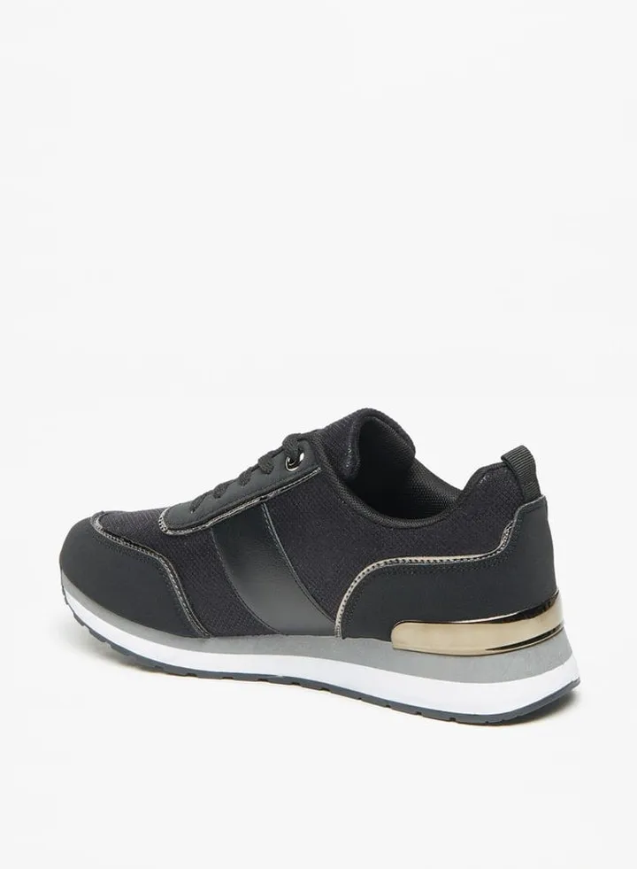 Women's Textured Lace-Up Sneakers