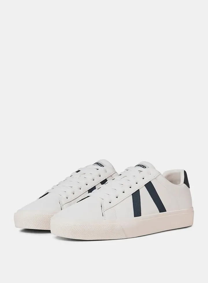 Striped Patterned Round Toe Sneakers