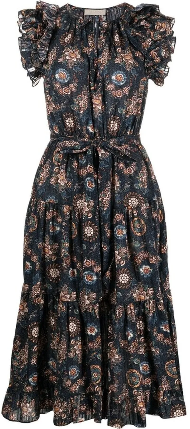 Virginia floral-print midi dress
