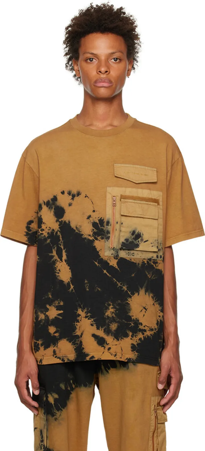 Feng Chen Wang Black & Yellow Bleached T-Shirt