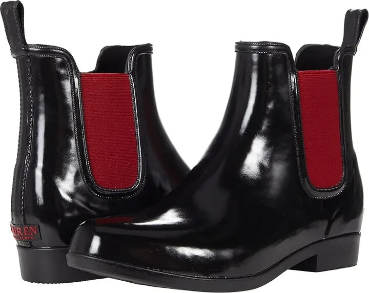 LAUREN Ralph Lauren Tally Short Rubber Rain Boot (Black) Women's Boots