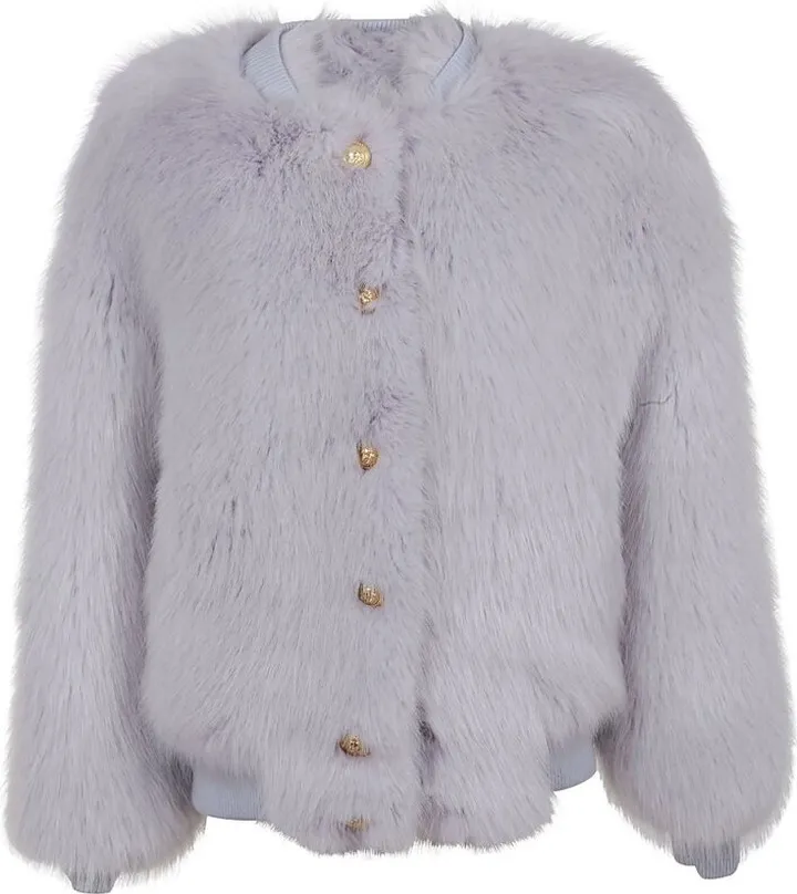 Balmain Faux Fur Bomber Jacket