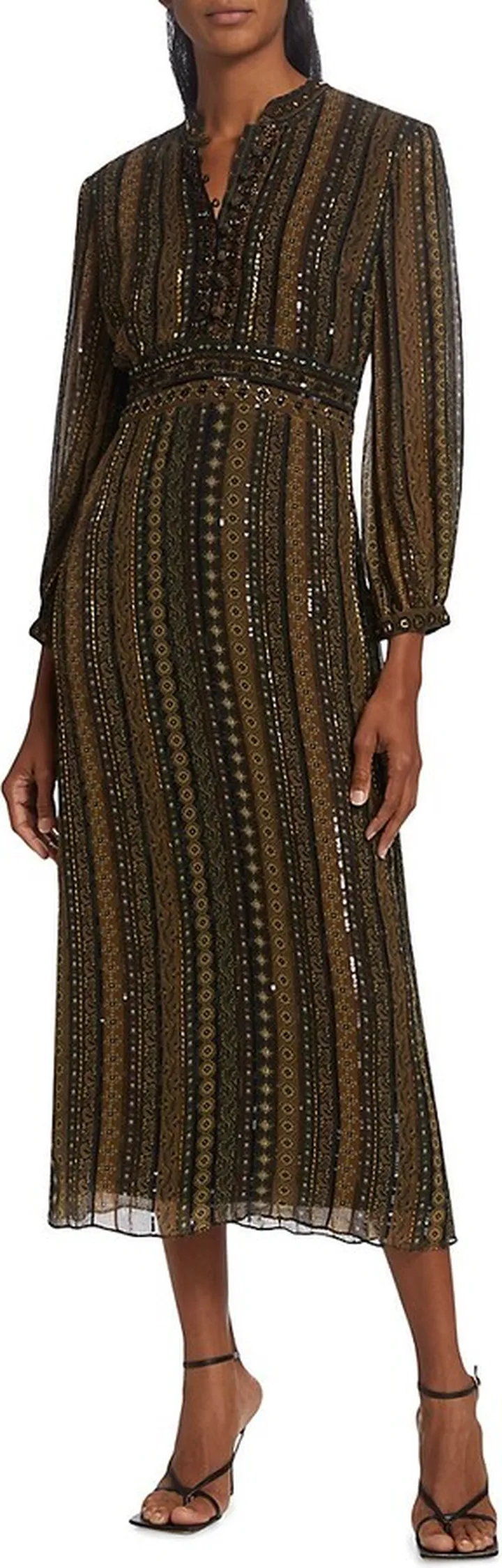 Borelli Beaded Midi Dress