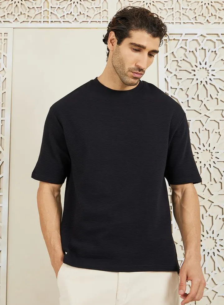 Premium Oversized Ottoman Knit T-shirt