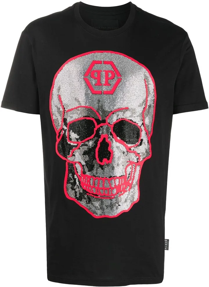 rhinestone skull crew neck T-Shirt