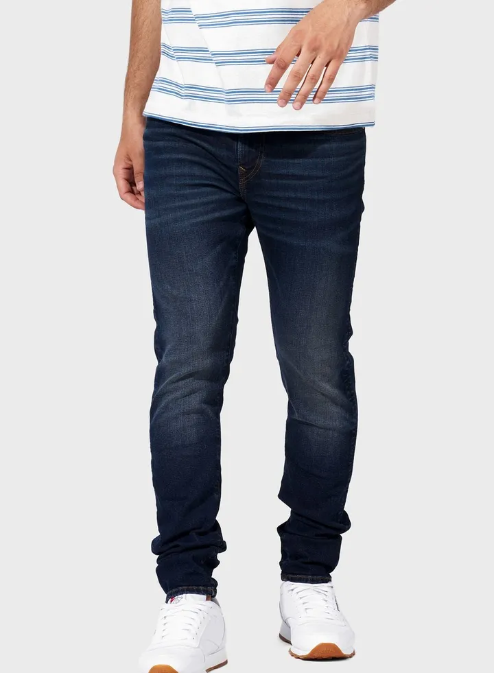 Mid Wash Skinny Fit Jeans