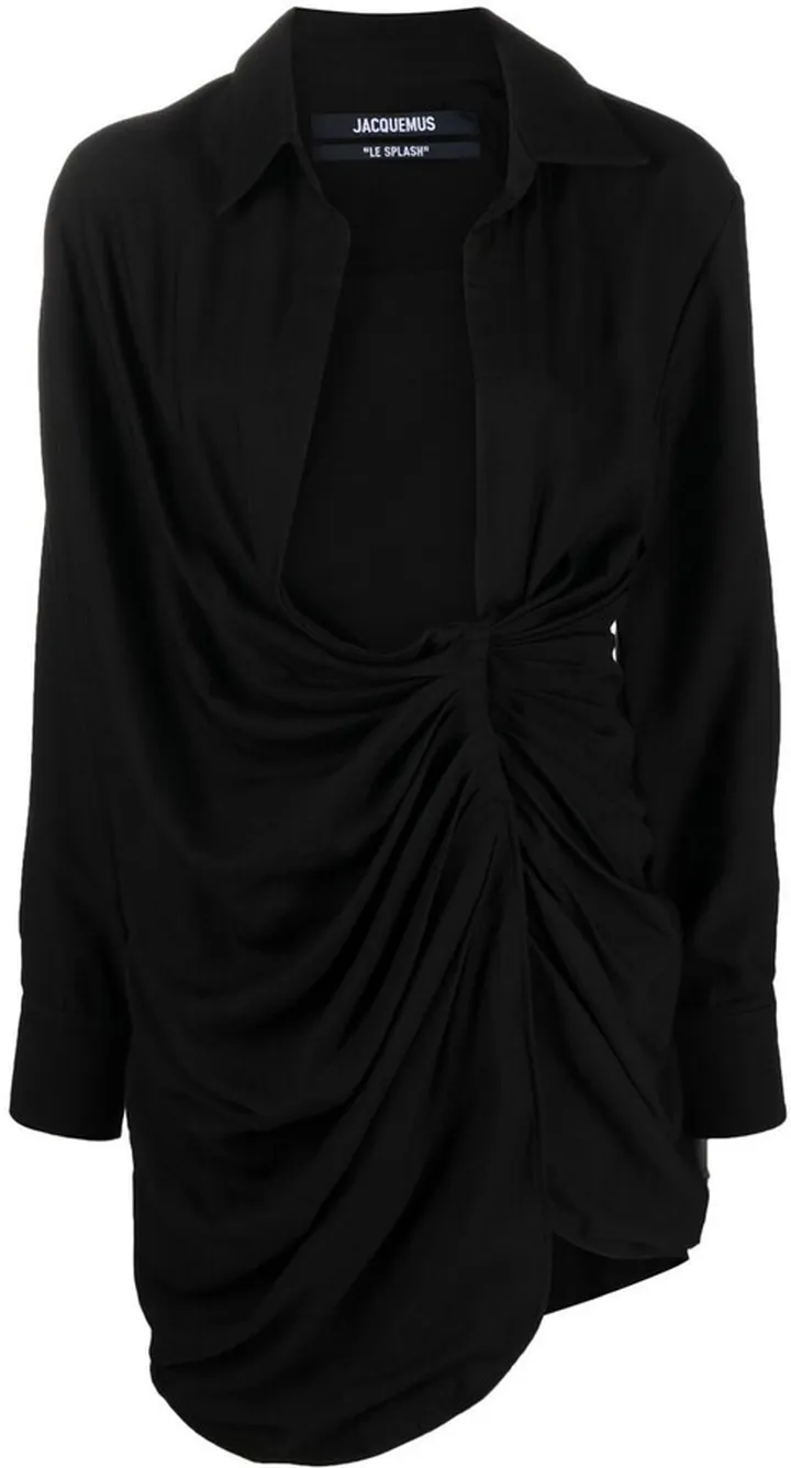 Bahia knotted shirt minidress