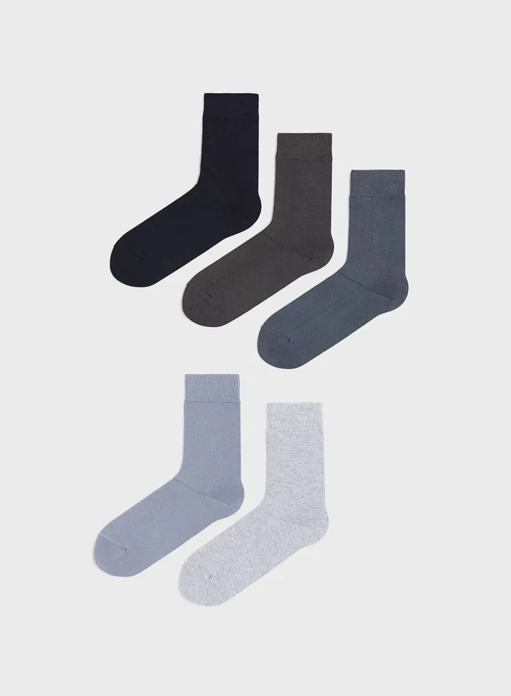5 Pack Crew Socks