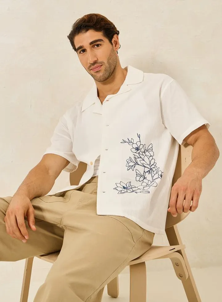Premium Floral Print Cotton Shirt