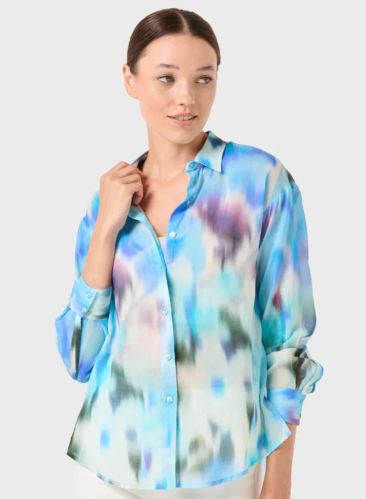 Printed Button Down Shirt