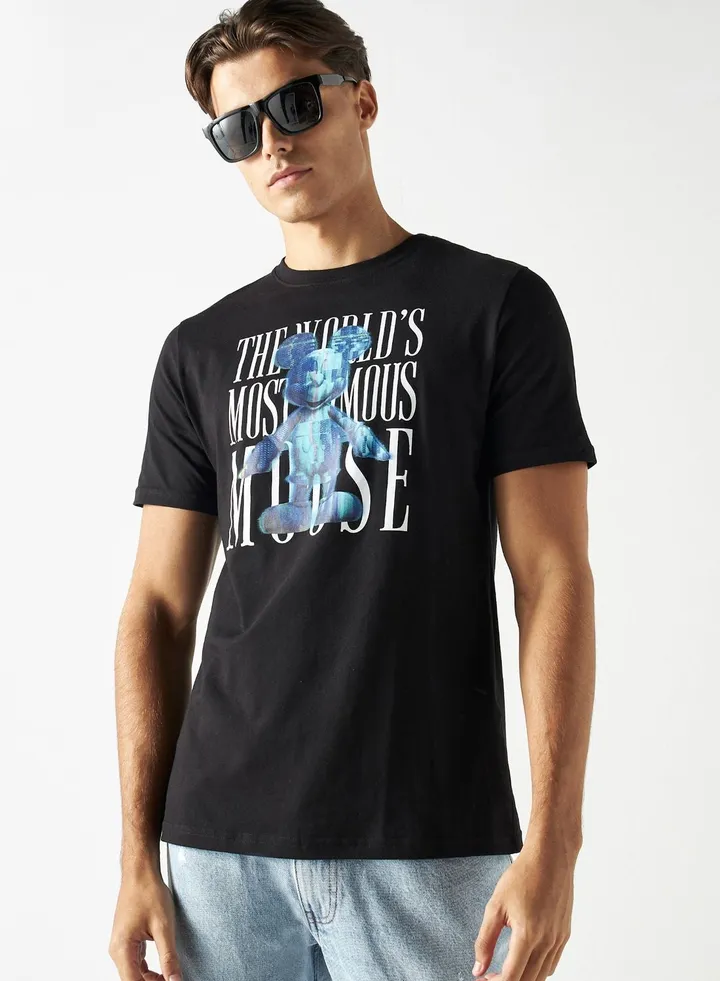 Mickey Mouse Print T-Shirt