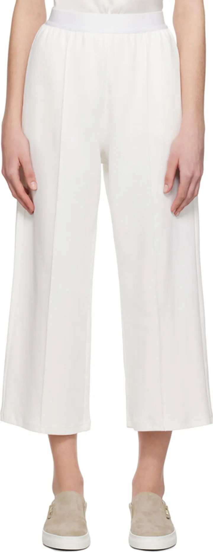 Max Mara Leisure White Cropped Trousers