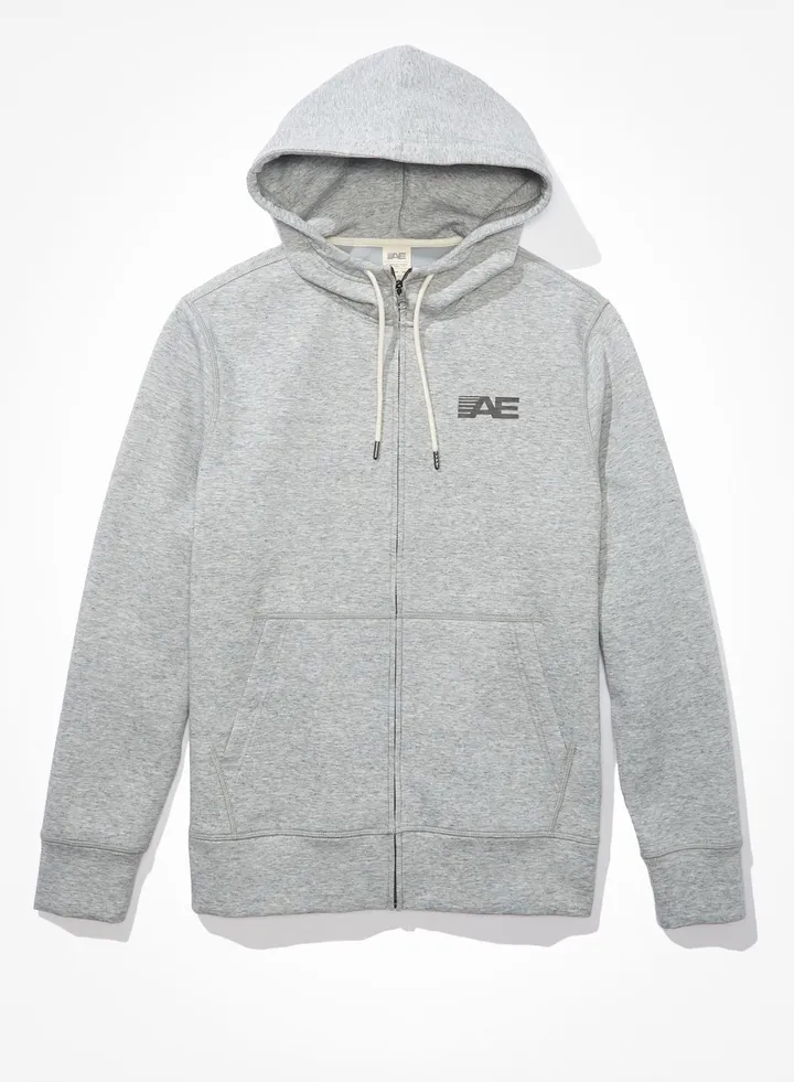 Logo Zip Through Hoodie
