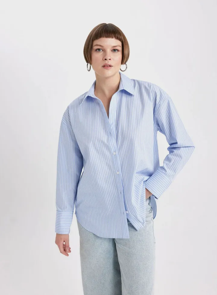 Woman Oversize Fit Long Sleeve Shirt