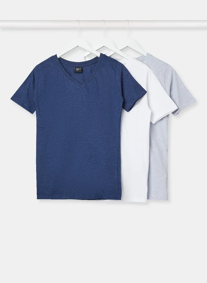 V-Neck T-Shirt (Pack of 3