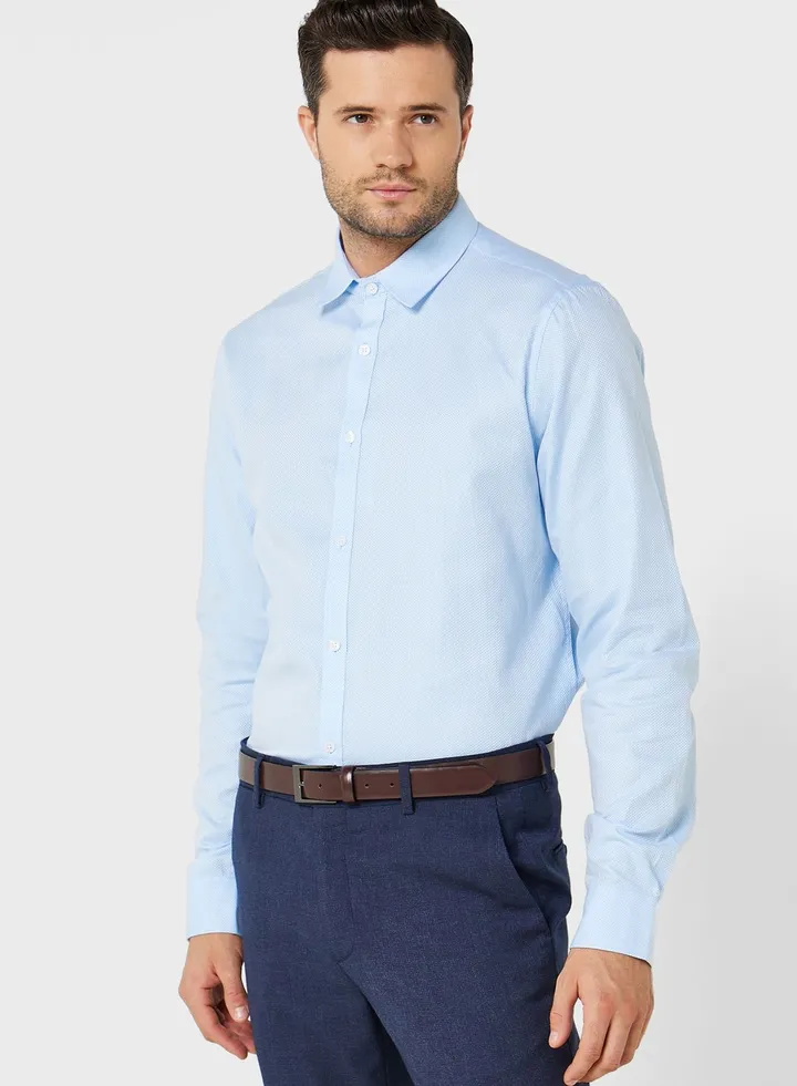 Dobby Full Sleeve Formal Shirt